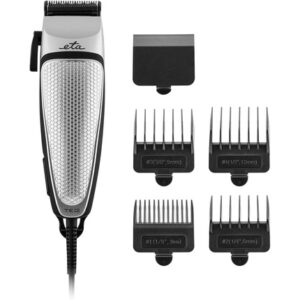 ETA Ted Hair and Beard Trimmer with 4 Interchangeable Comb Attachments - 3mm, 6mm, 9mm, 12mm Silver