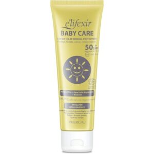 E'LIFEXIR Baby Care Baby and Child Sun Cream Hydrating Nourishing Water Resistant Sunscreen UVA/UVB/IR-A 100% Mineral Filters Yellow