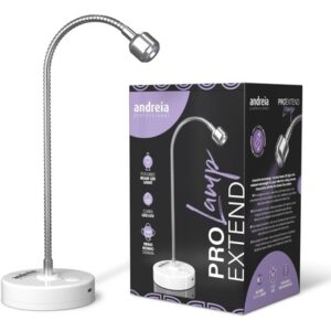 Andreia Professional PRO EXTEND Nail Manicure Lamp with 360º Movement - Compatible with PRO EXTEND False Nail Tips - Cures LED & UV - 3 Watts Tips Lamp