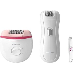 Philips BRP506/00 Body, Face and Jersey Epilator with Compact Satinelle Citrus Panels and Sensitive Areas Cortac Spedes