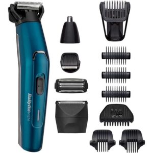 BaByliss MT890E Japanese Steel 12-1 Multitrimmer for Face and Body with 12 Attachments Waterproof and Quick Charge