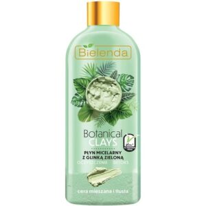 Bielenda Botanical Clays Vegan Micellar Makeup Remover with Green Clay for Combination and Oily Skin 500ml