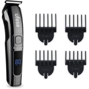 Ufesa MB6000 Beard and Hair Trimmer Cordless with 4 Combs 3-12mm 80 Minute Battery Life Black